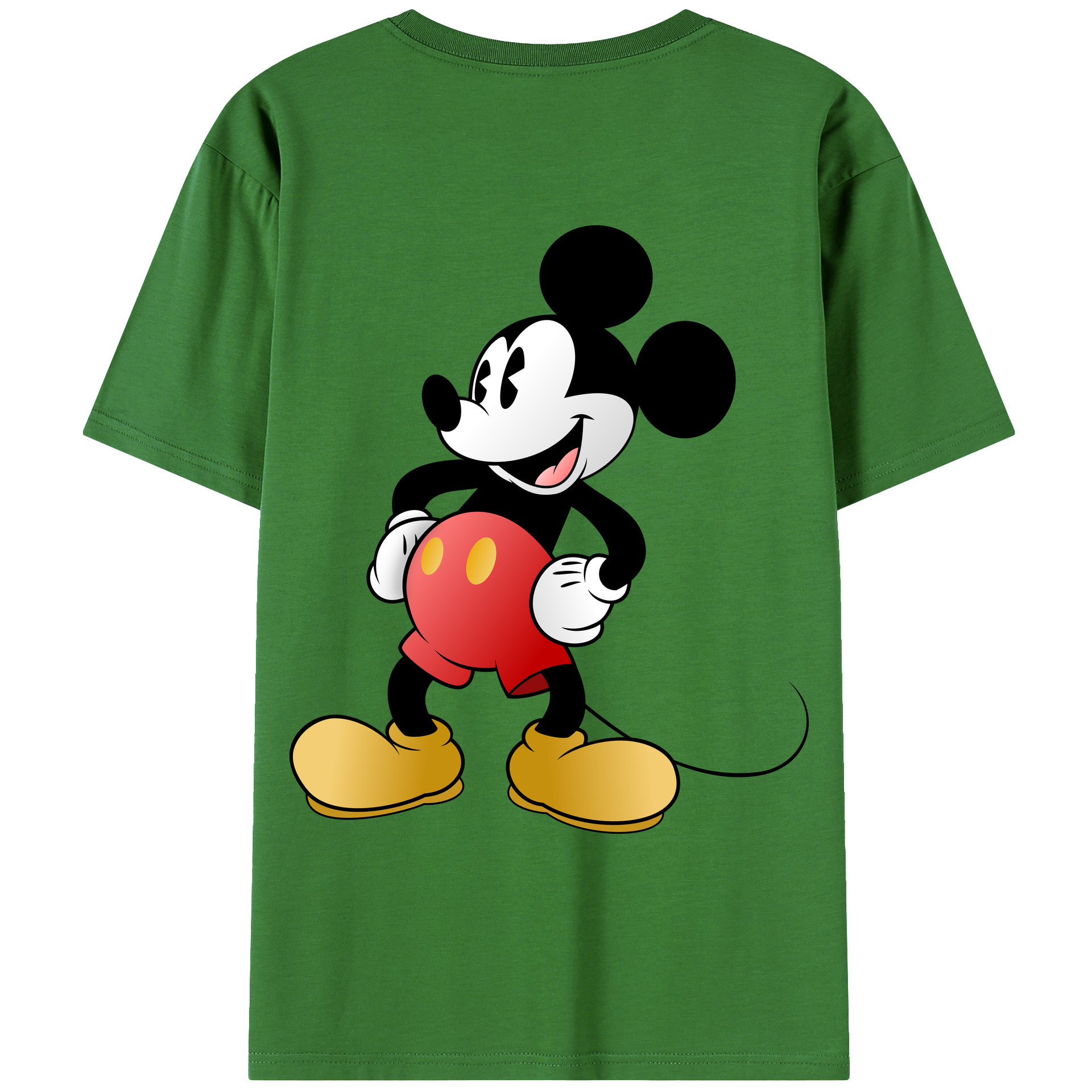（画像用） ミッキーマウス Mickey Mouse レディース半袖Tシャツ(バックプリント)